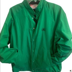 Vintage 80'sProud to be a Farmer Pioneer Seed Green Herrington Snap Jacket Sz L